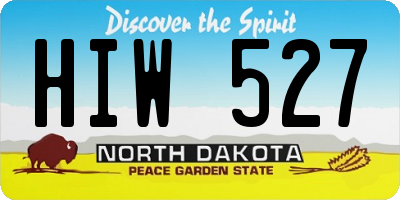 ND license plate HIW527