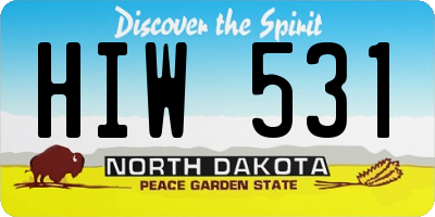 ND license plate HIW531