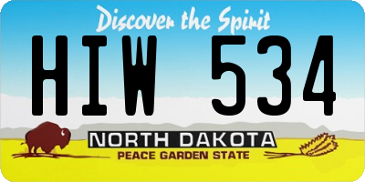 ND license plate HIW534