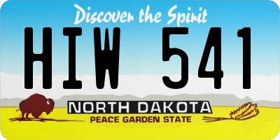 ND license plate HIW541