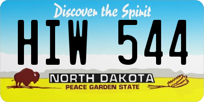 ND license plate HIW544