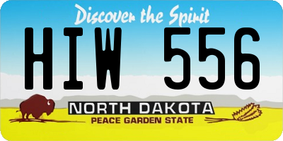 ND license plate HIW556