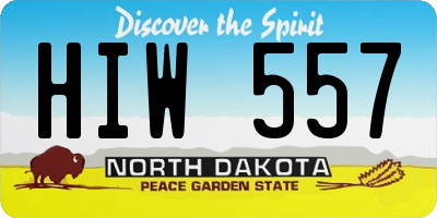 ND license plate HIW557