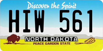 ND license plate HIW561