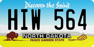 ND license plate HIW564