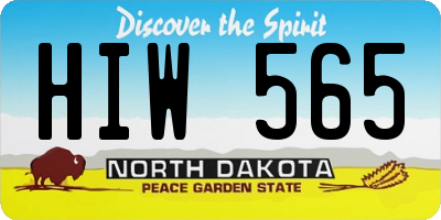 ND license plate HIW565