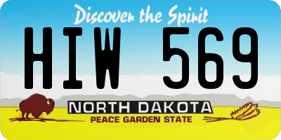 ND license plate HIW569