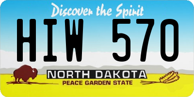 ND license plate HIW570