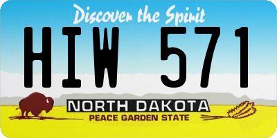 ND license plate HIW571