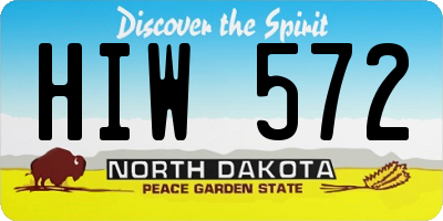 ND license plate HIW572