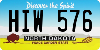 ND license plate HIW576