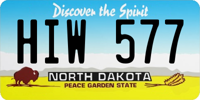 ND license plate HIW577