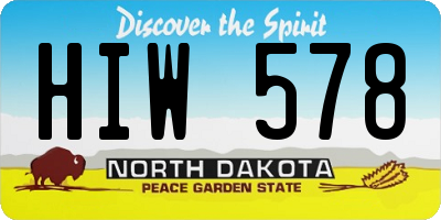 ND license plate HIW578