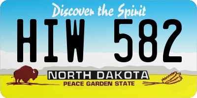 ND license plate HIW582