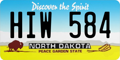 ND license plate HIW584