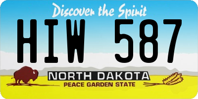 ND license plate HIW587