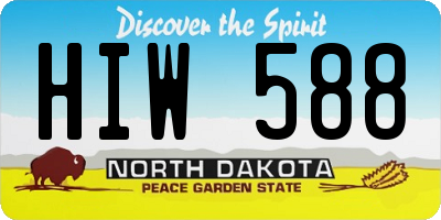 ND license plate HIW588