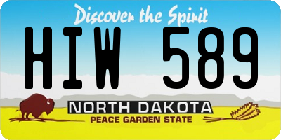 ND license plate HIW589