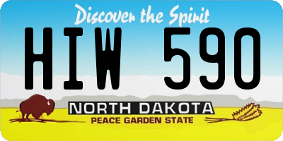 ND license plate HIW590