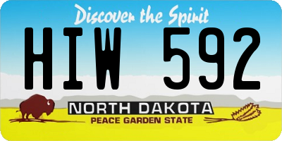 ND license plate HIW592