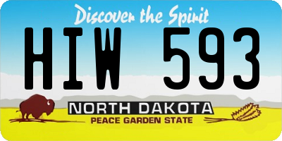 ND license plate HIW593