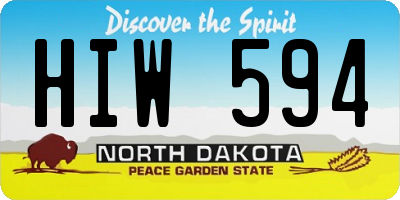 ND license plate HIW594