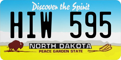 ND license plate HIW595