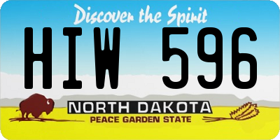 ND license plate HIW596