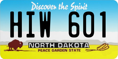 ND license plate HIW601