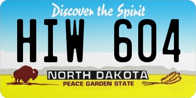 ND license plate HIW604