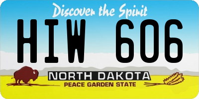 ND license plate HIW606
