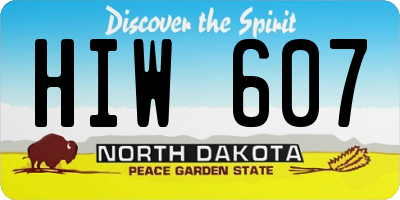 ND license plate HIW607