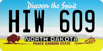 ND license plate HIW609