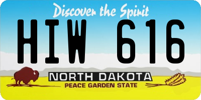 ND license plate HIW616