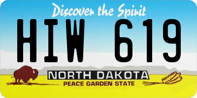 ND license plate HIW619