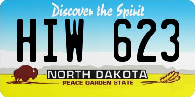 ND license plate HIW623