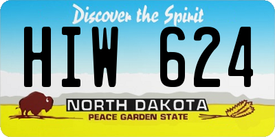 ND license plate HIW624