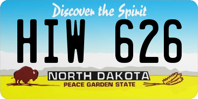 ND license plate HIW626