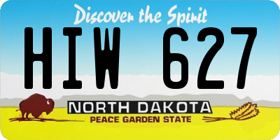 ND license plate HIW627