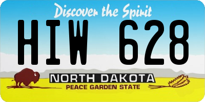 ND license plate HIW628