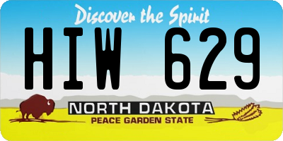 ND license plate HIW629