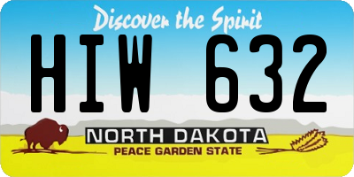 ND license plate HIW632