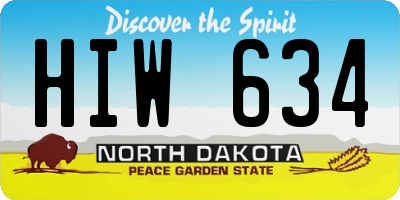 ND license plate HIW634