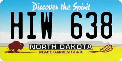 ND license plate HIW638