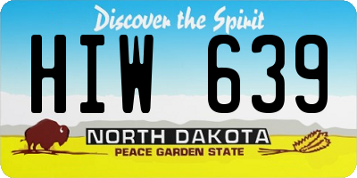 ND license plate HIW639