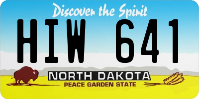 ND license plate HIW641