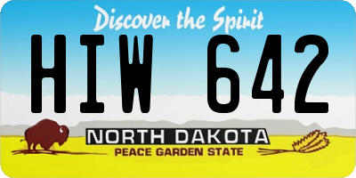 ND license plate HIW642