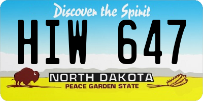 ND license plate HIW647