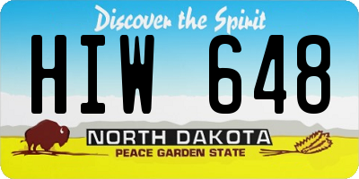 ND license plate HIW648