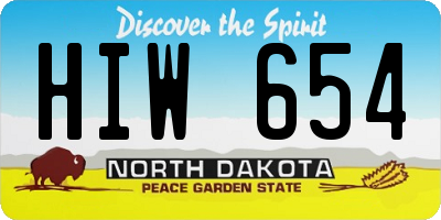 ND license plate HIW654